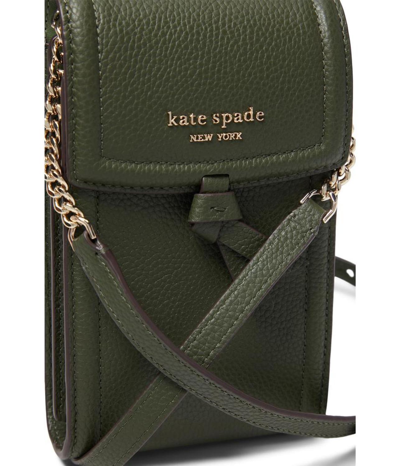 Knott Pebbled Leather North/South Crossbody