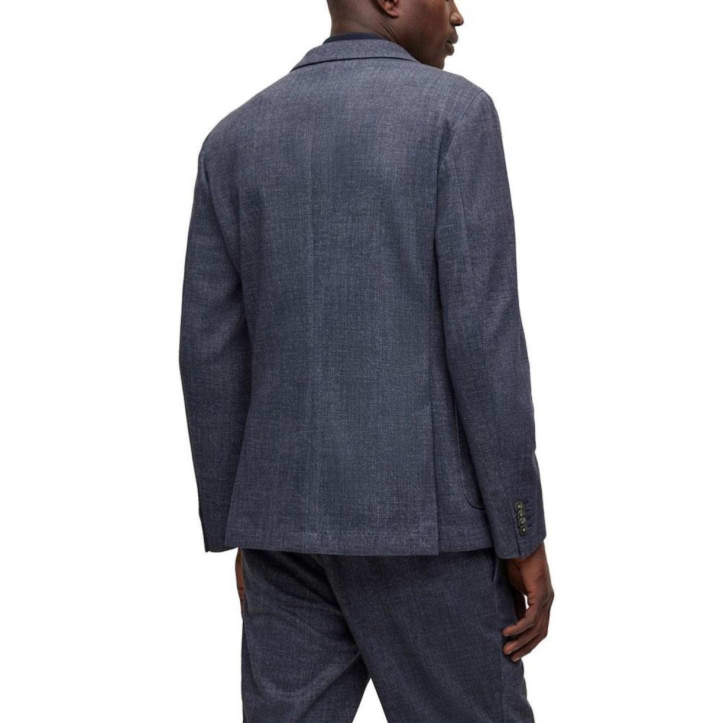 Men's Micro-Patterned Stretch Jersey Slim-Fit Jacket