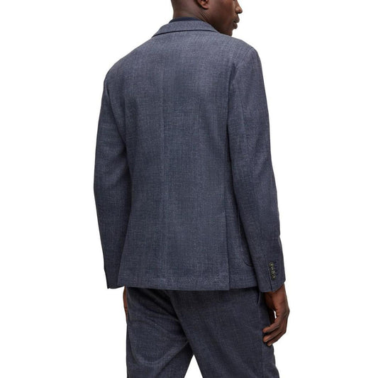Men's Micro-Patterned Stretch Jersey Slim-Fit Jacket