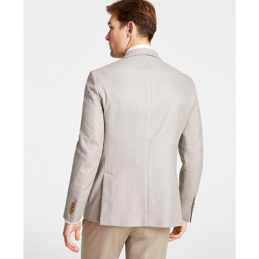 Men's Classic Fit Herringbone Sport Coat