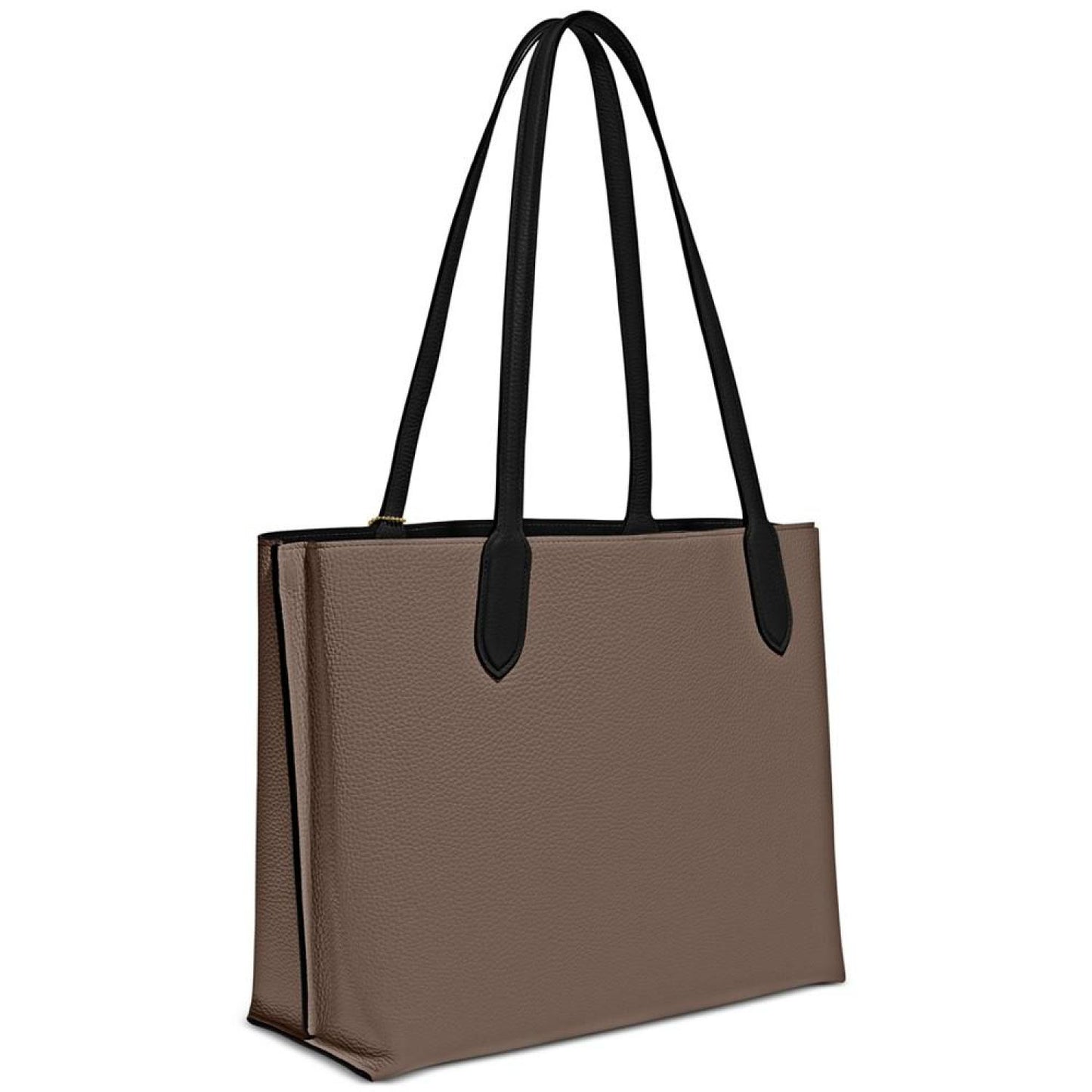 Colorblock Leather with Coated Canvas Signature Interior Willow Tote