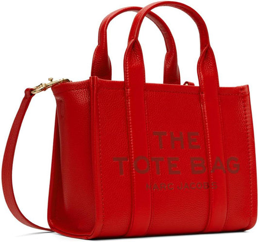 Red 'The Leather Small' Tote