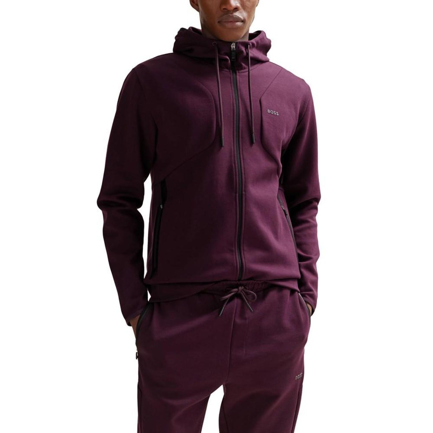 Men's HD Logo Print Zip-Up Hoodie