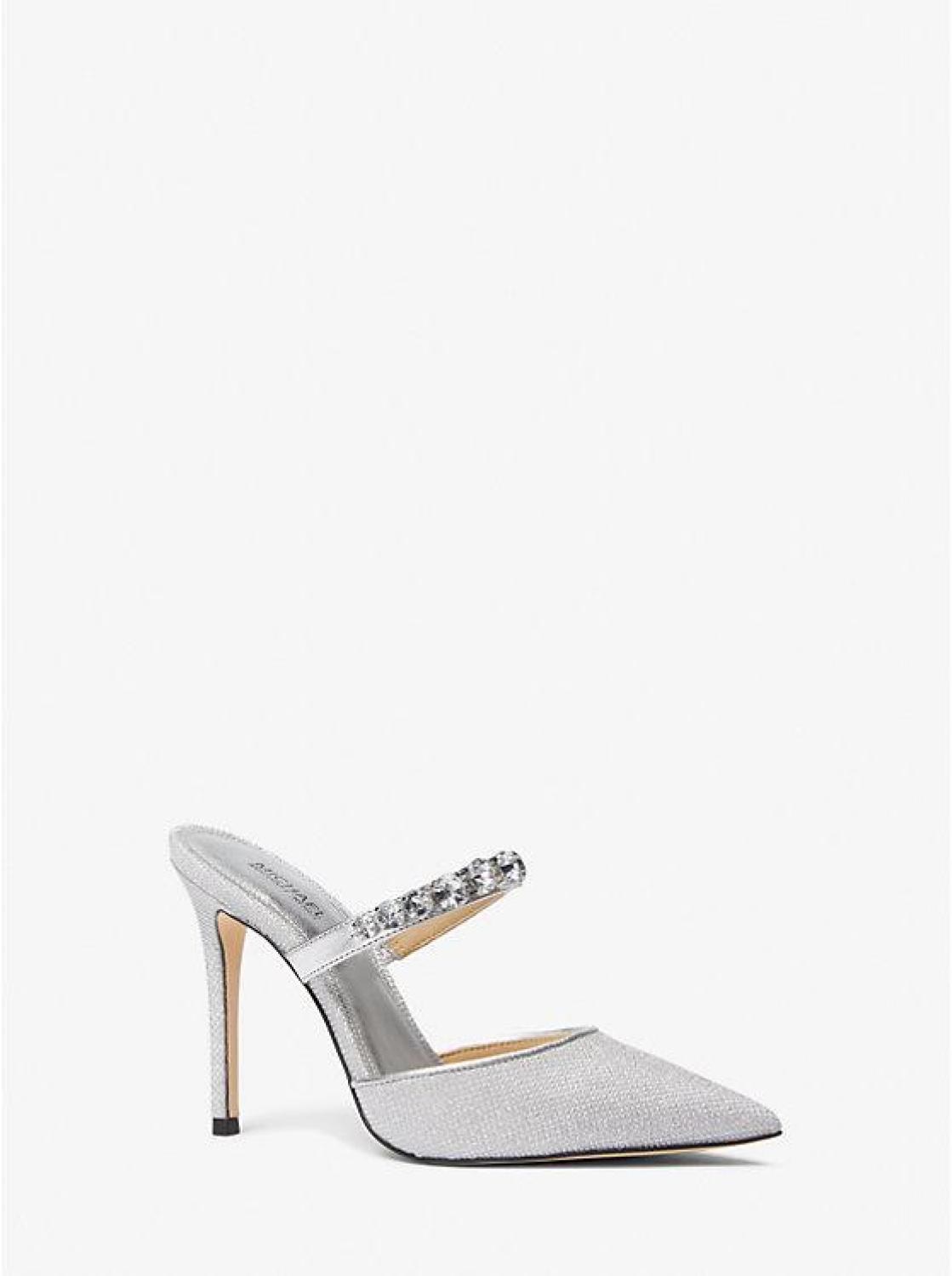 Jessa Embellished Glitter Mesh Mule