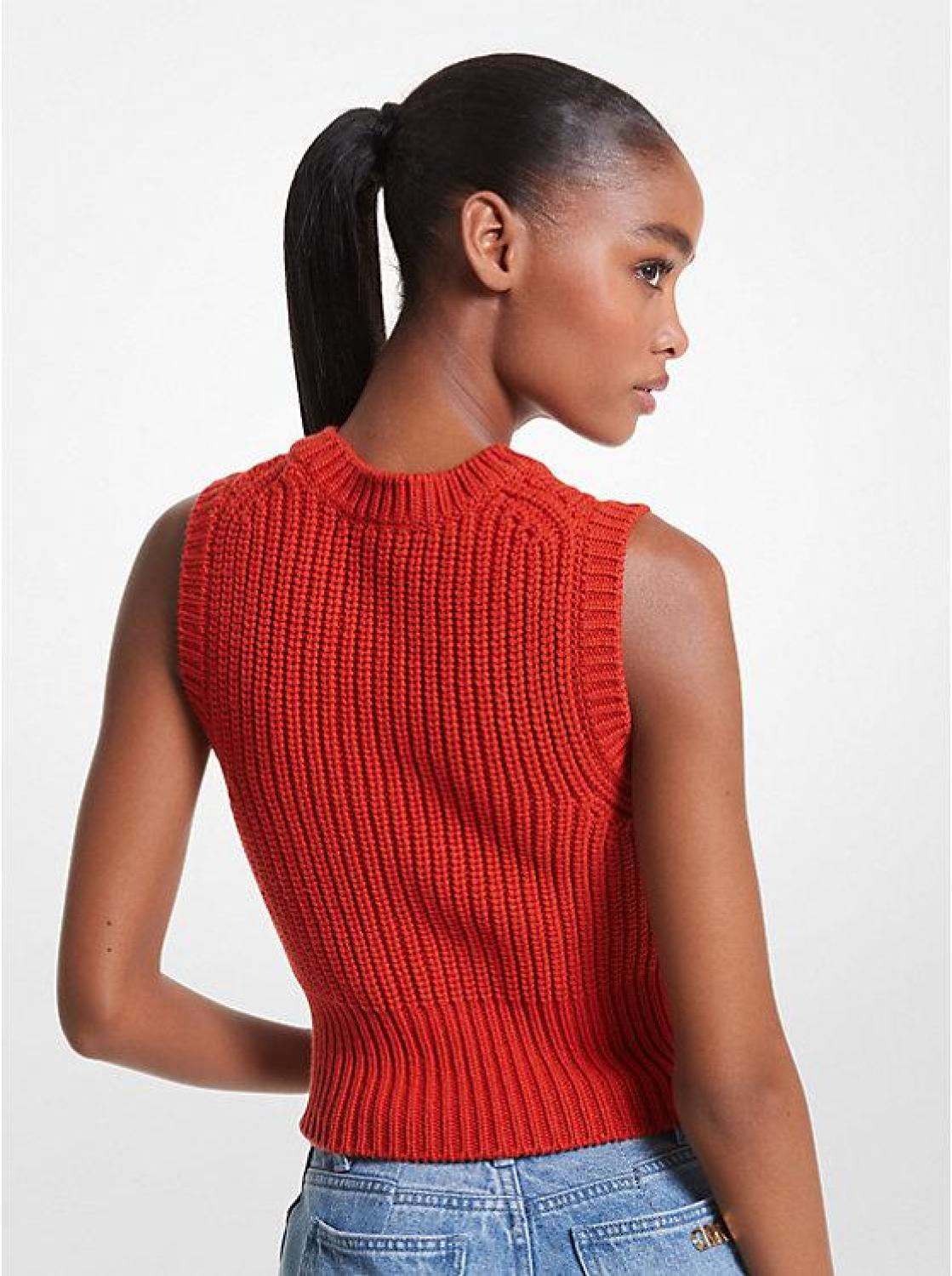 Sleeveless Merino Wool Blend Top