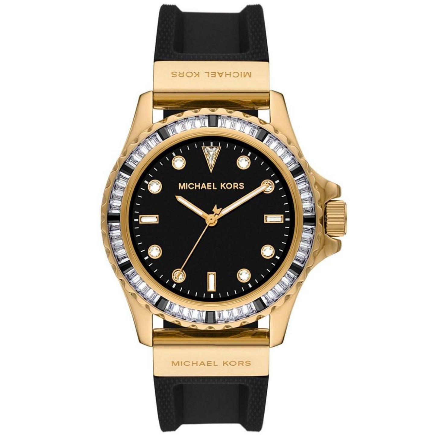 Women's Everest Three-Hand Black Silicone Watch 42mm
