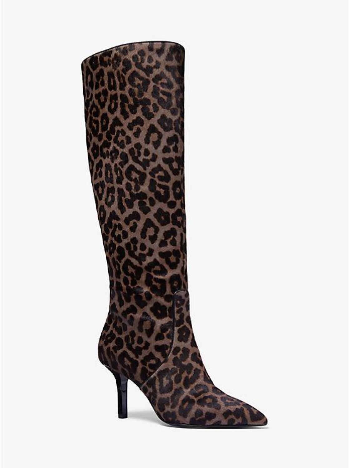 Katerina Leopard Calf Hair Knee-High Boot