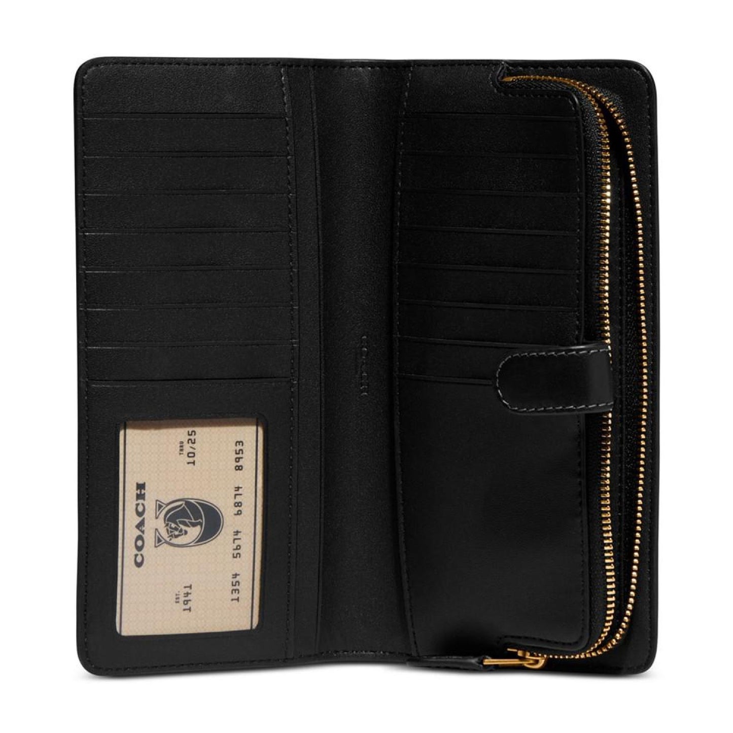 Smooth Skinny Snap-Tab Closure Leather Wallet