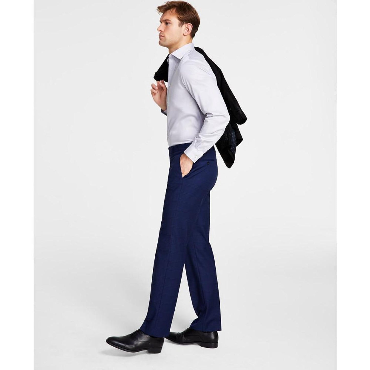 Men's Classic Fit Flat Front Creased Pants