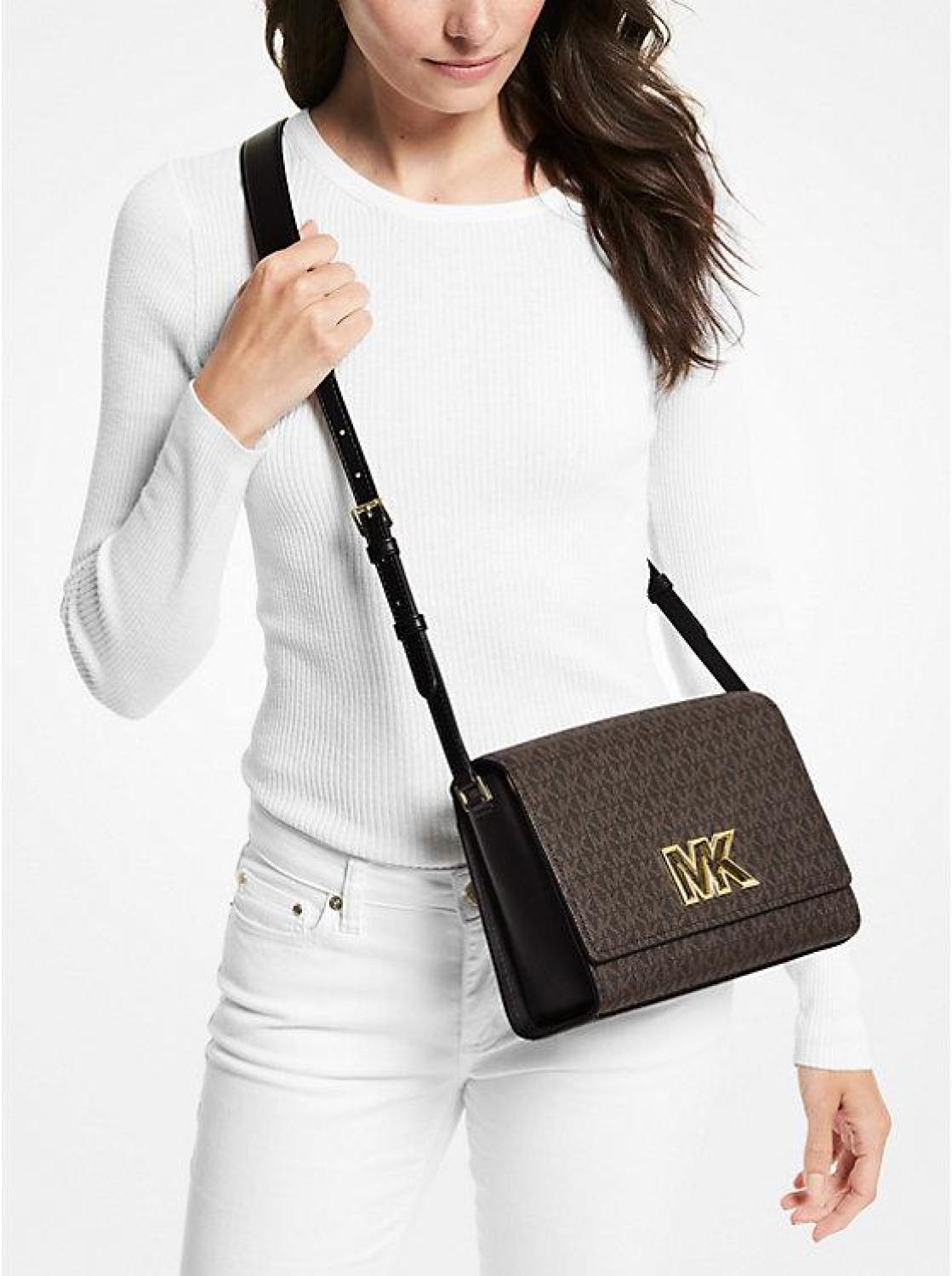 Mimi Medium Logo Messenger Bag