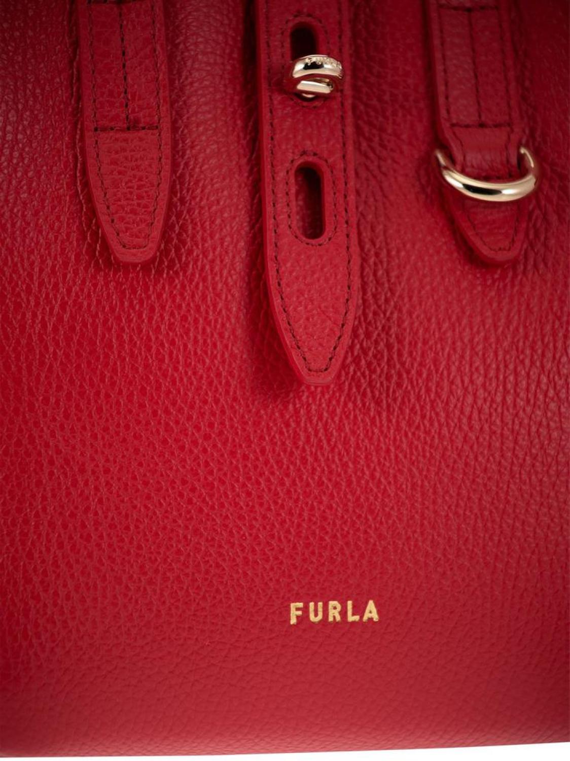 Furla Net Logo Printed Mini Tote Bag