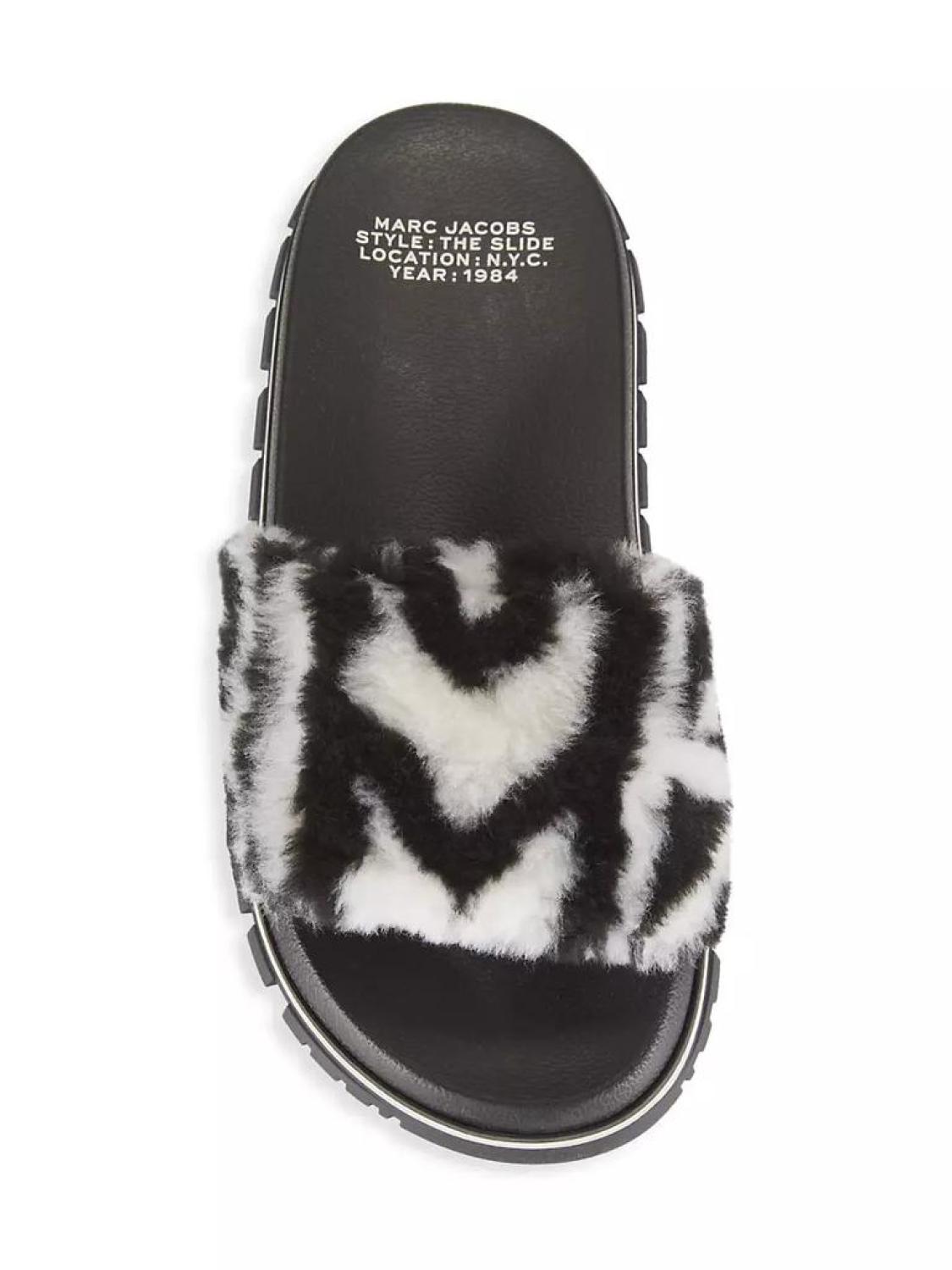 The Monogram Teddy Slides