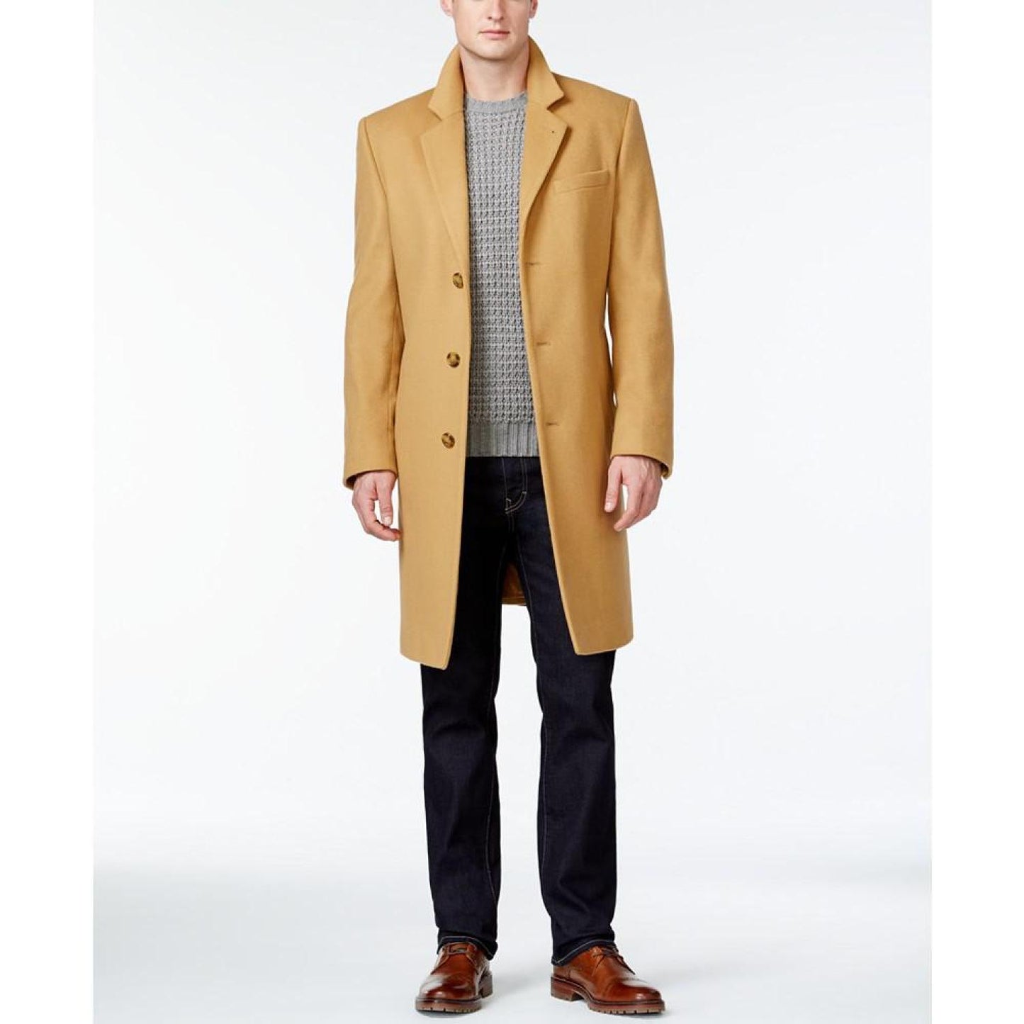 Michael Kors Men's Madison Wool Blend Modern-Fit Overcoat