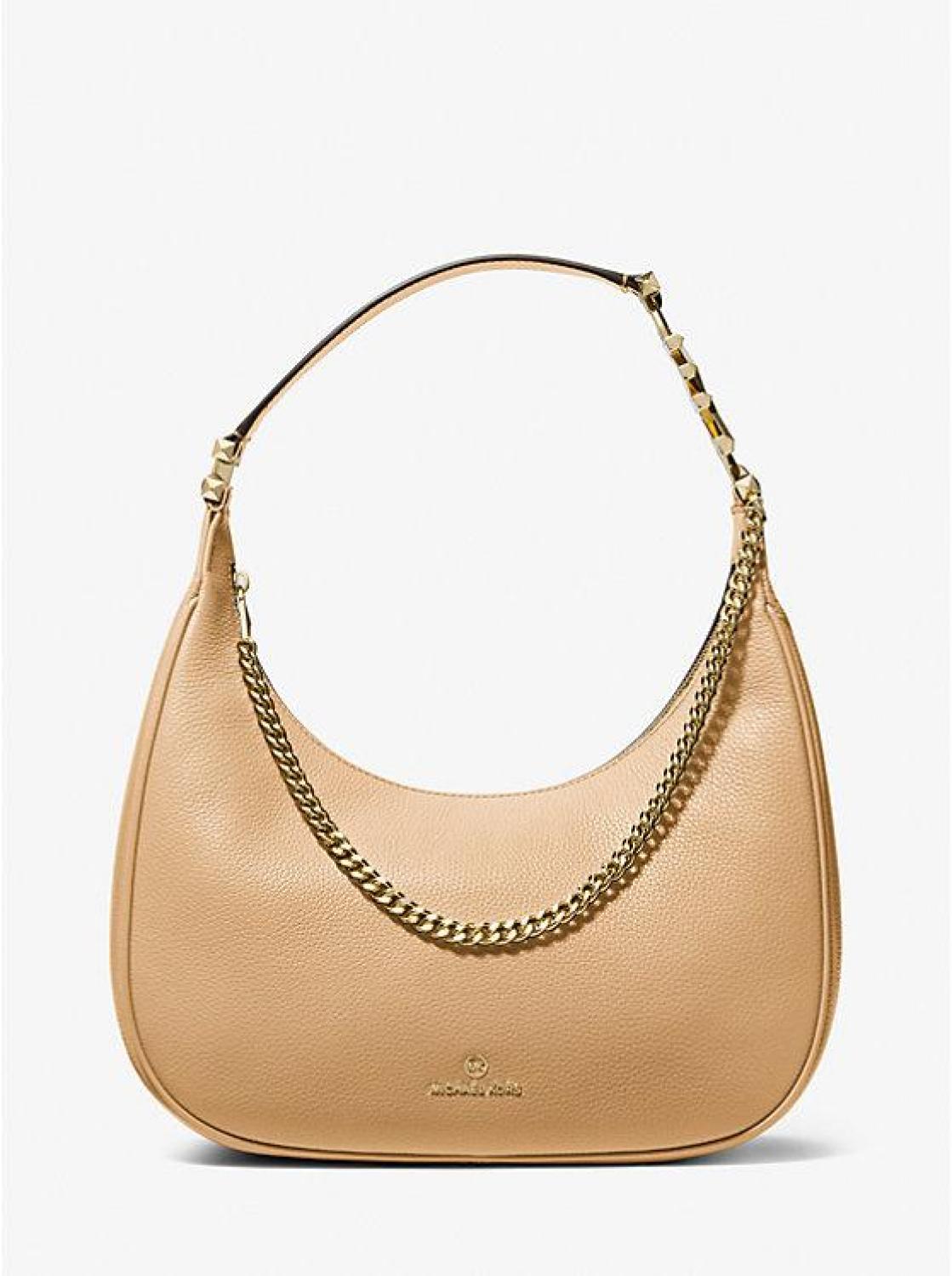 Piper Large Pebbled Leather Shoulder Bag