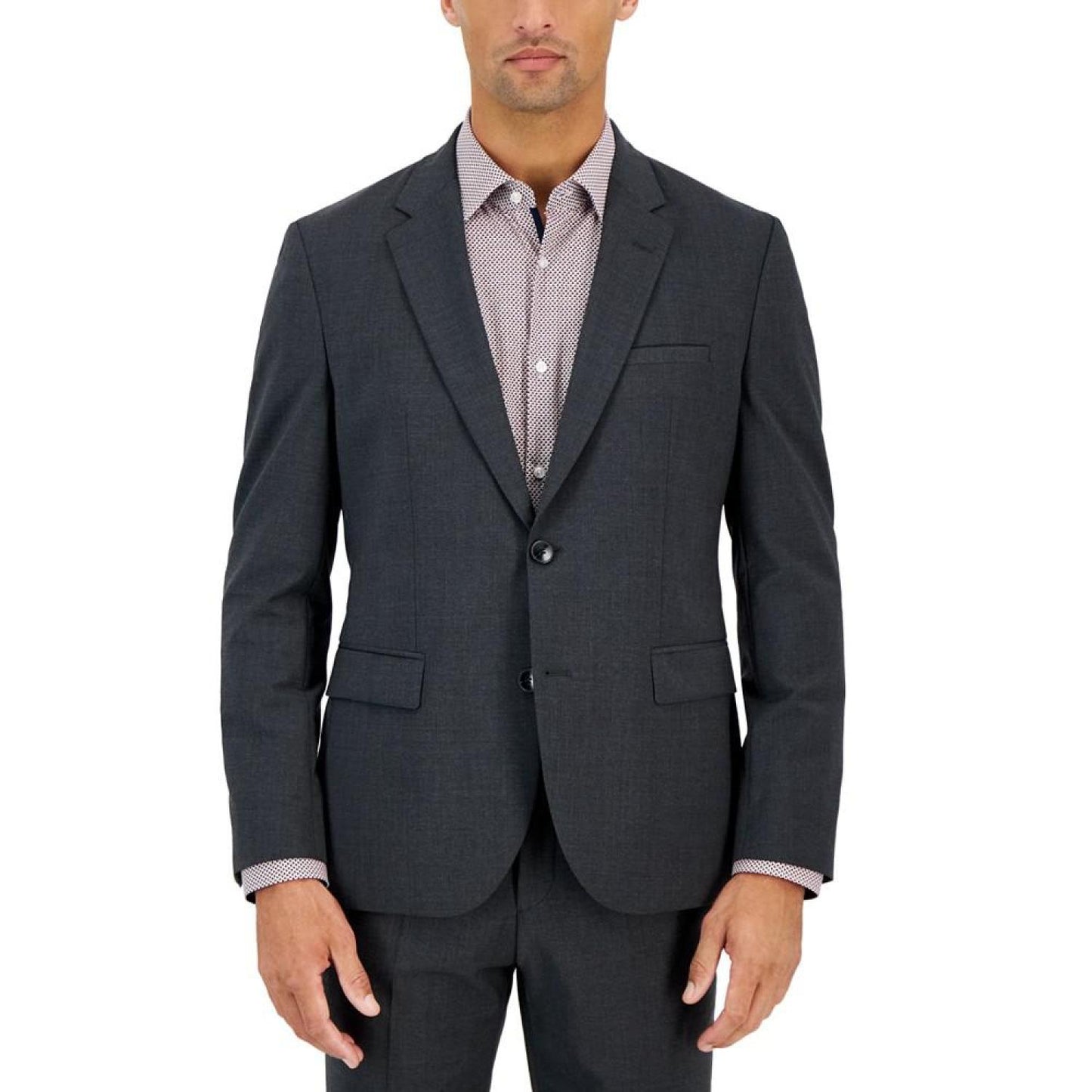 Men's Modern-Fit Solid Wool Blend Suit Jacket