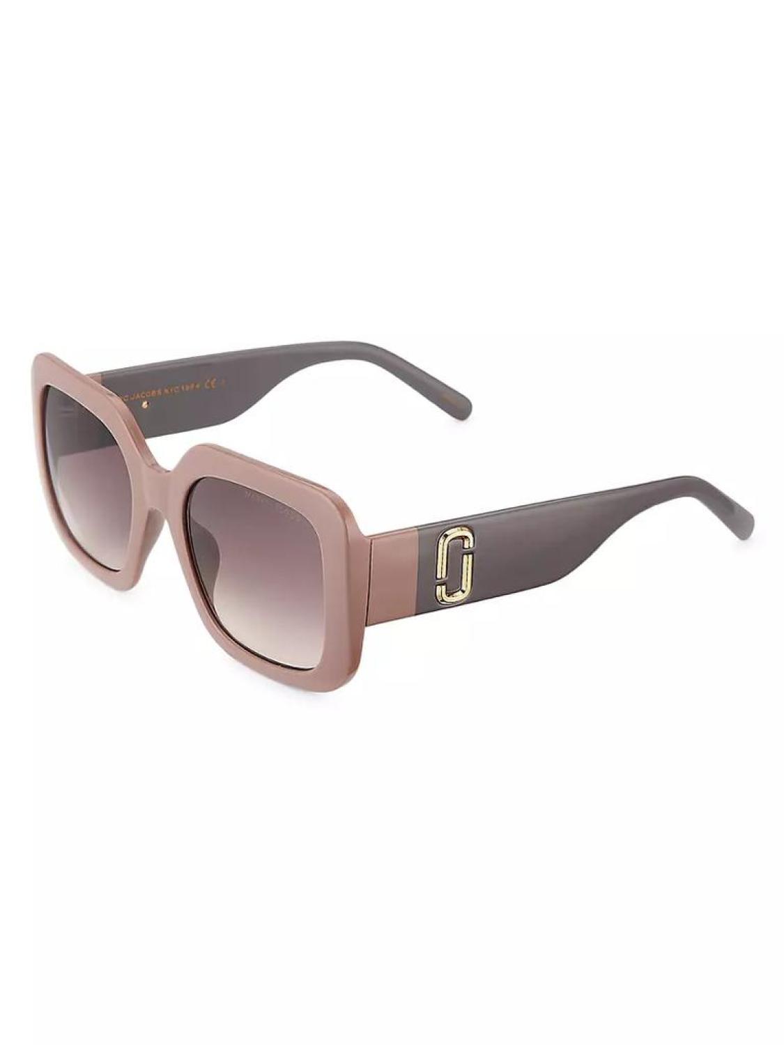 53MM Square Colorblocked Sunglasses