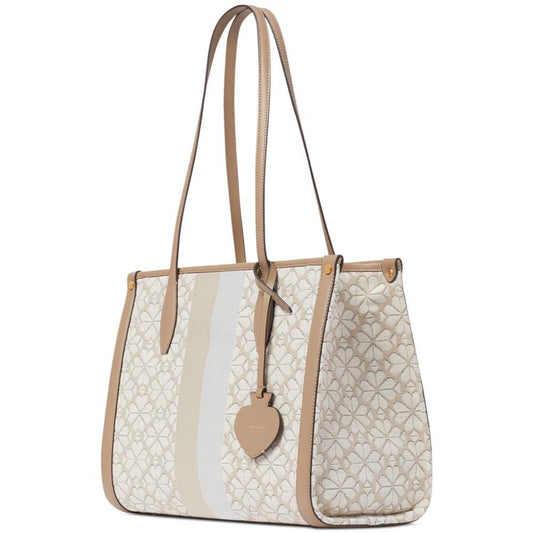 Everything Spade Flower Jacquard Stripe Large Tote