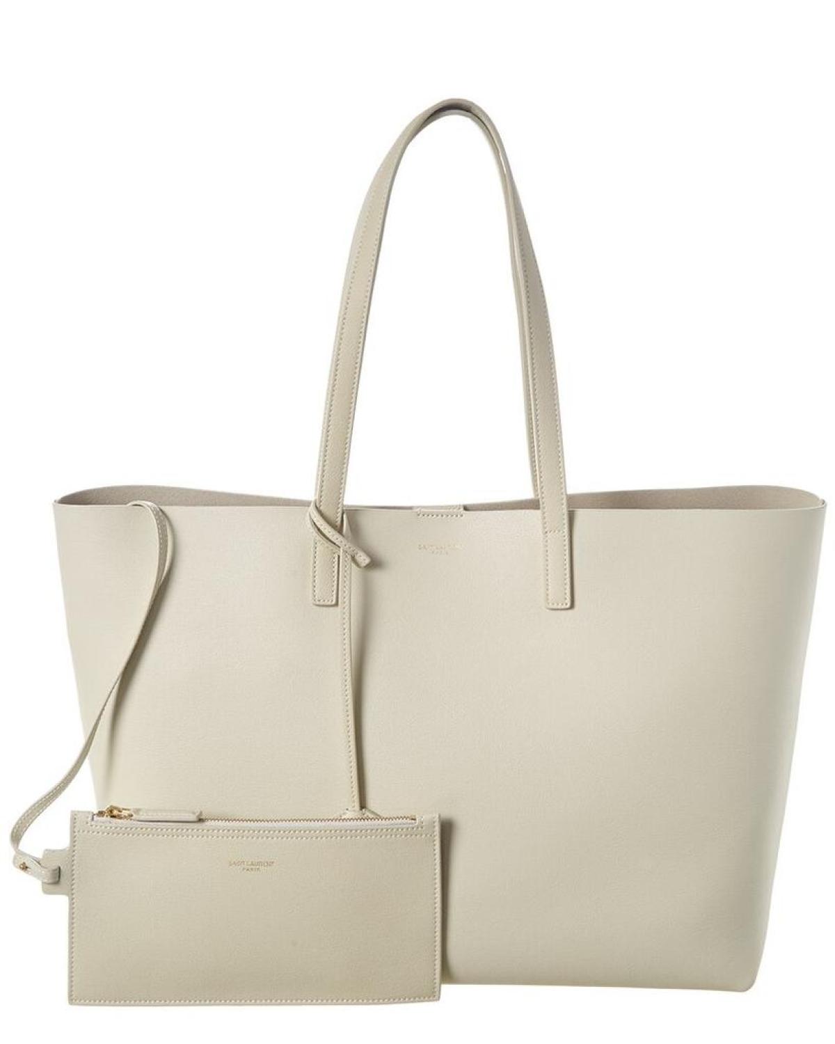 Saint Laurent E/W Leather Shopper Tote