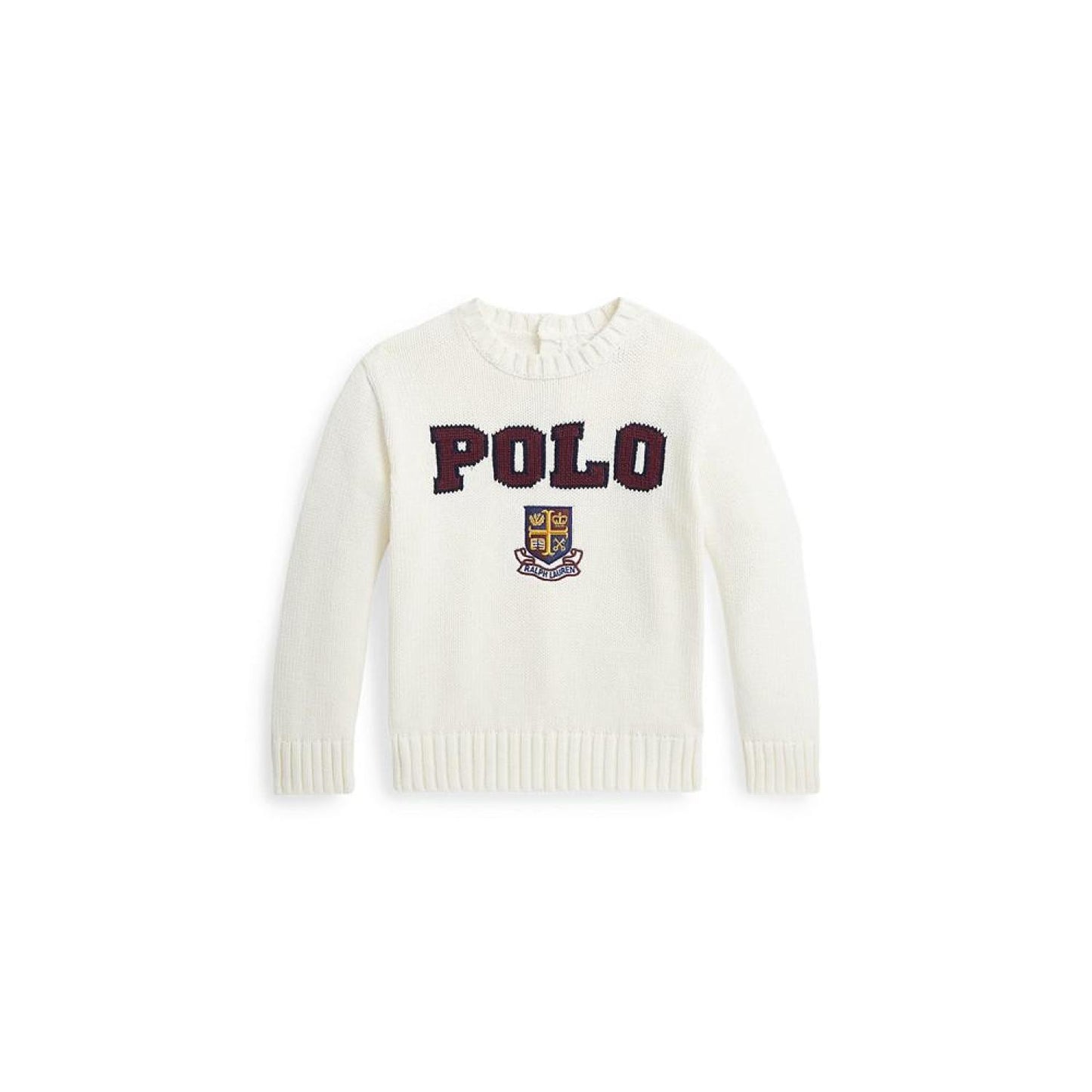 Toddler and Little Girls Logo Crest Cotton Sweater