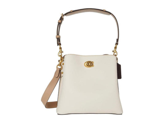 Color-Block Leather Willow Bucket 24