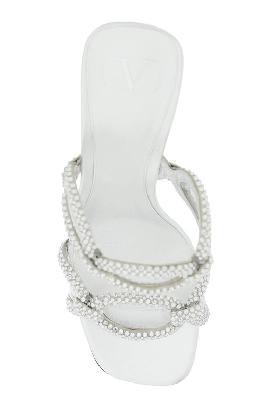 Valentino garavani 'chain 1967' patent leather mules