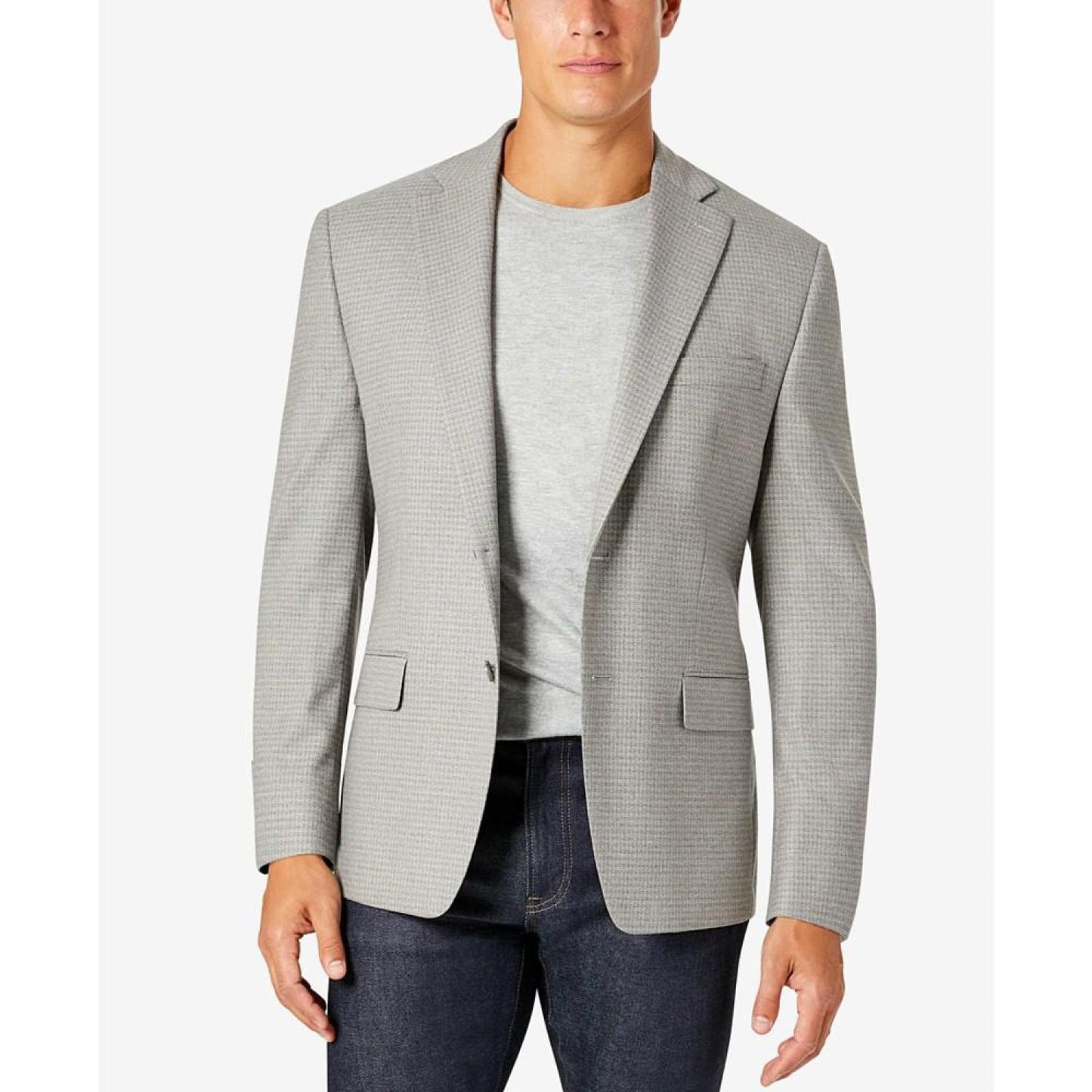 Men's Modern-Fit Pattern Check Sport Coats