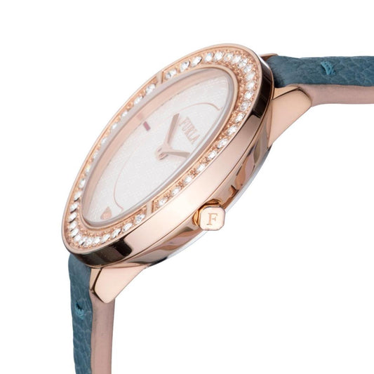 Furla Women's Club White Dial Calfskin Leather Watch