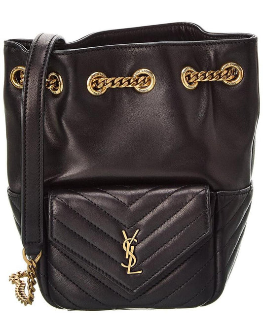 Saint Laurent Joe Mini Quilted Leather Bucket Bag