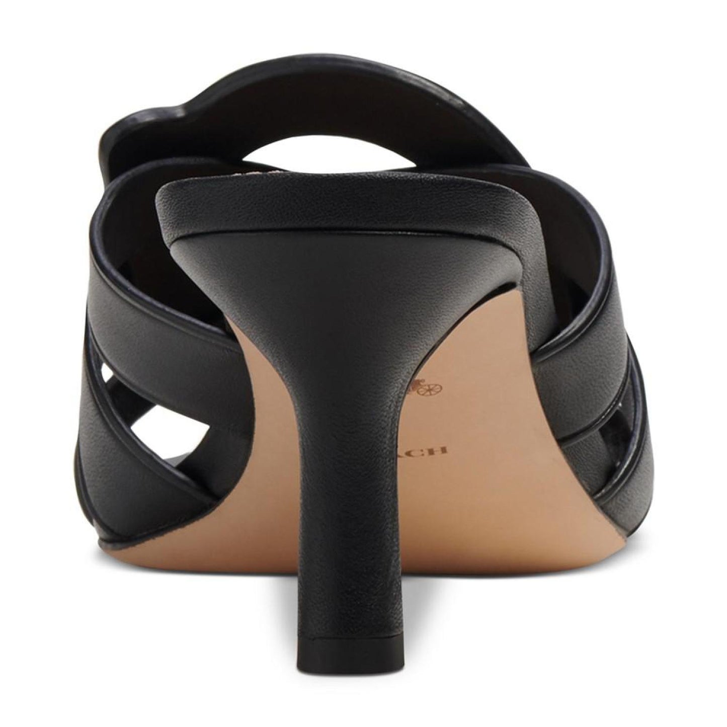 Tillie "C" Emblem Kitten-Heel Dress Sandals
