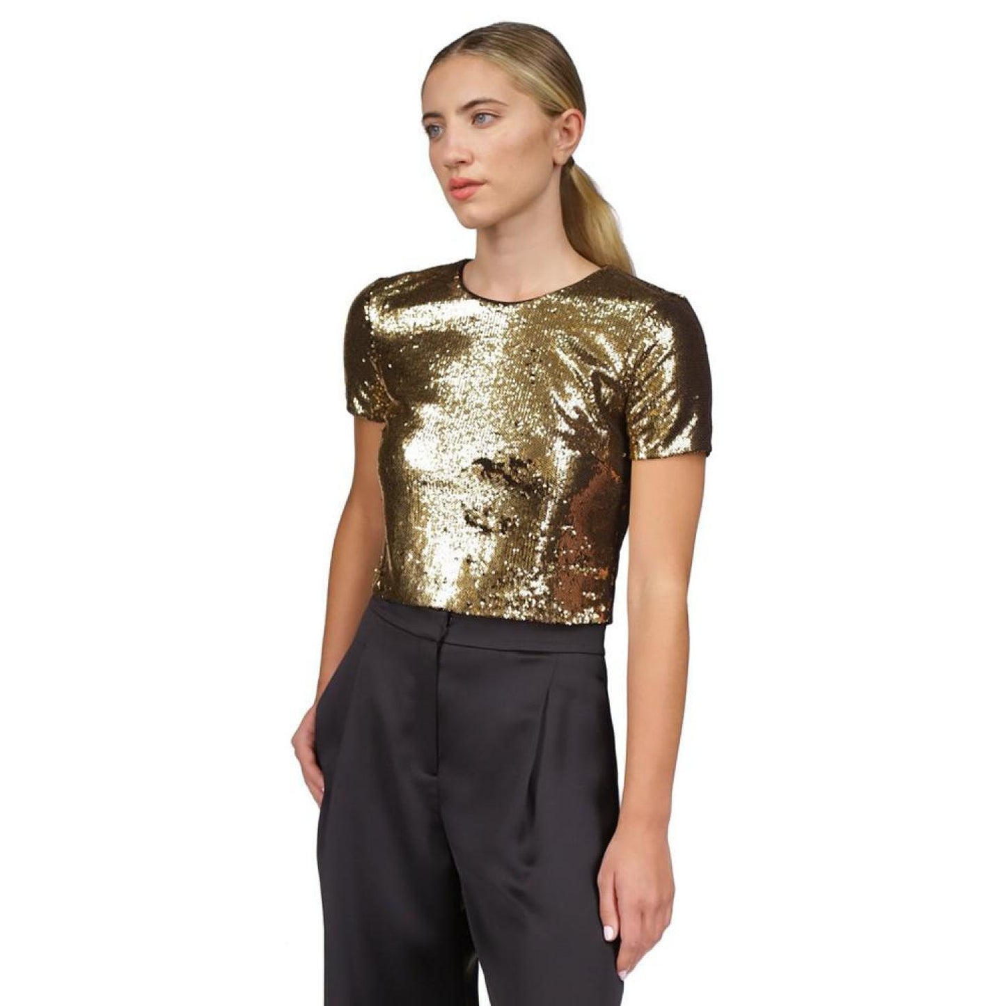 Women's Sequined Crewneck T-Shirt