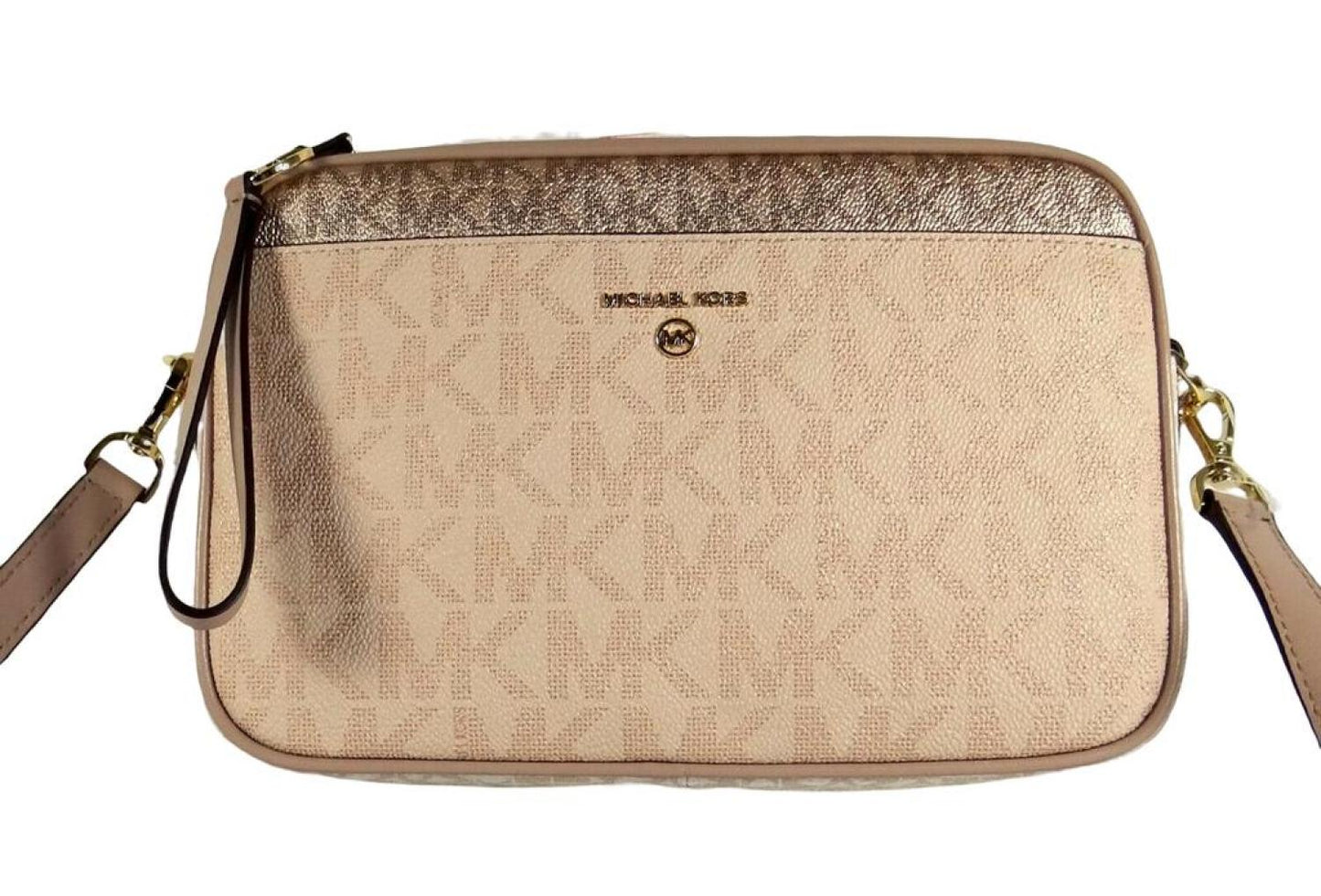 Michael Kors Jet Set Charm EW MK Signature VC Clutch Crossbody Bag