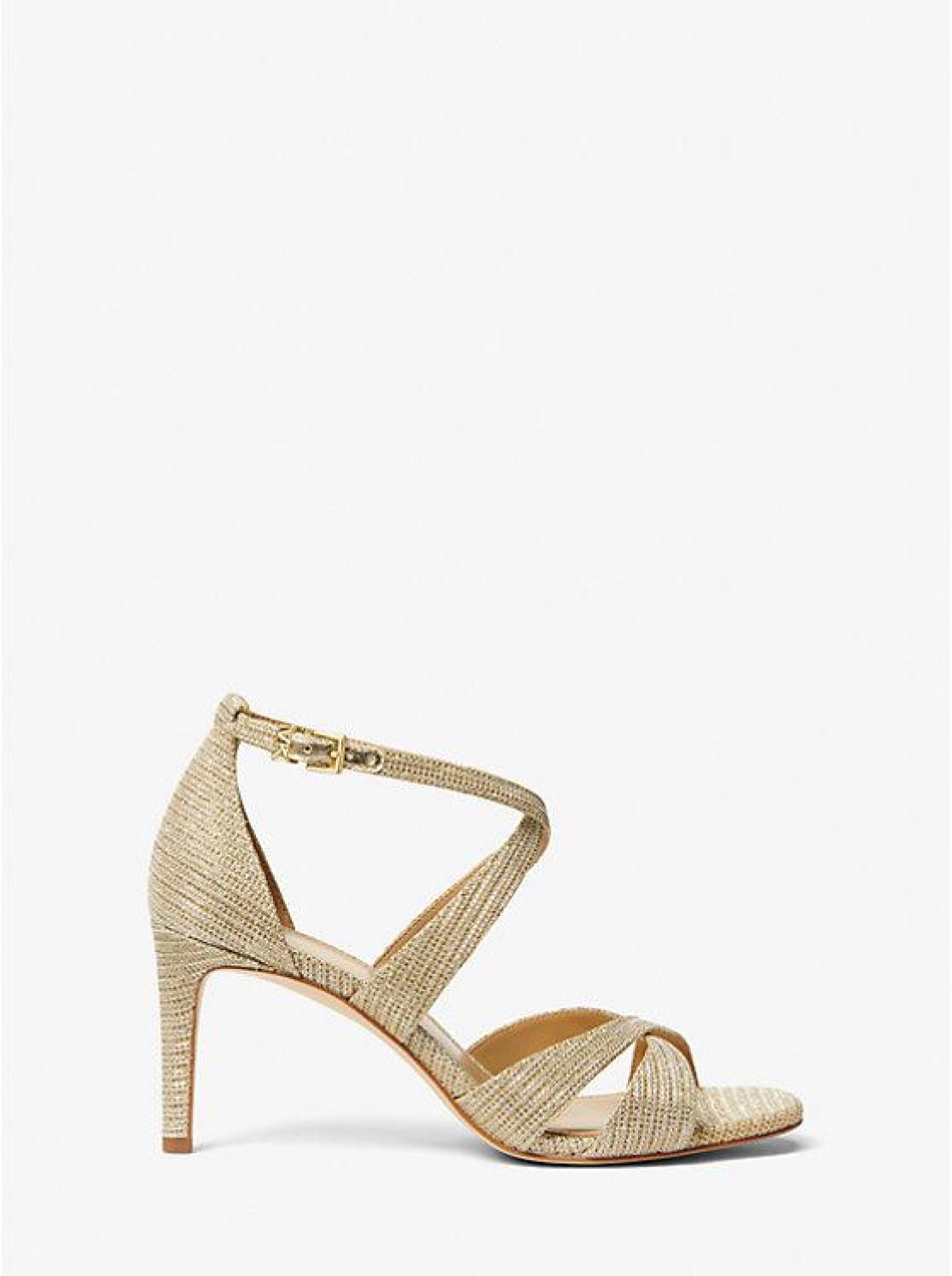 Kinsley Glitter Chain-Mesh Sandal