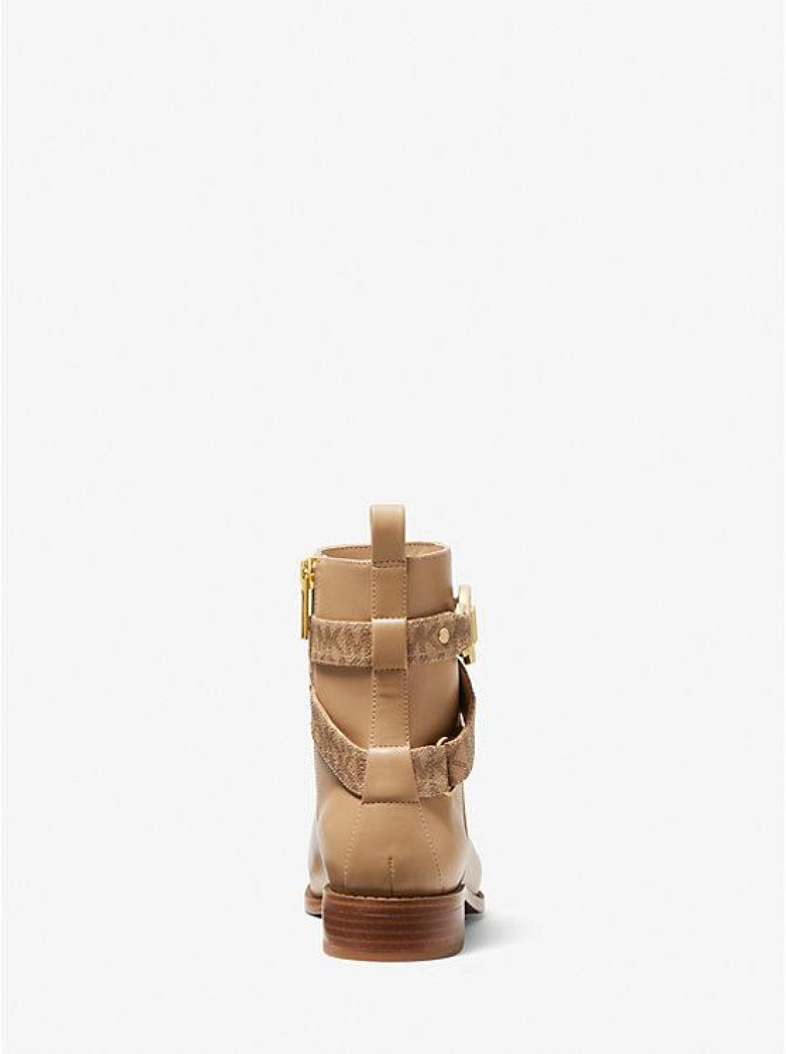 Rory Faux Leather and Logo Ankle Boot
