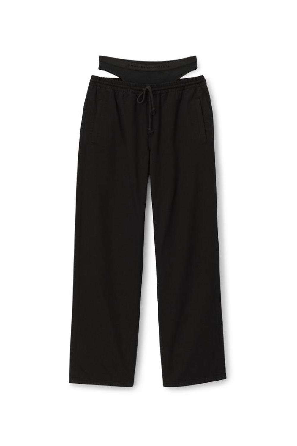 Layered Track Pant In Denim