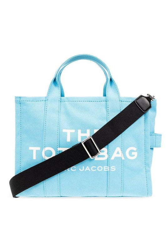 Marc Jacobs Logo Printed Zipped Medium Tote Bag
