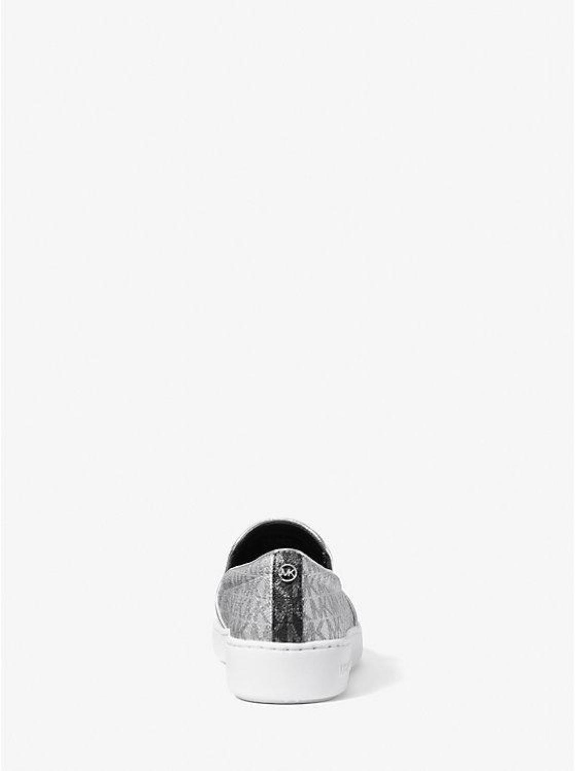 Keaton Color-Blocked Metallic Signature Logo Slip-On Sneaker