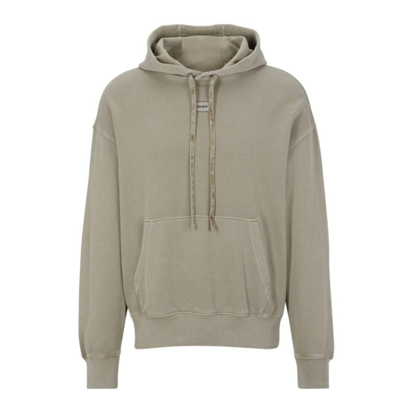 Cotton-terry relaxed-fit hoodie with logo patch