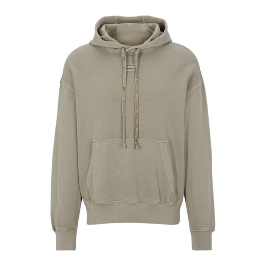 Cotton-terry relaxed-fit hoodie with logo patch