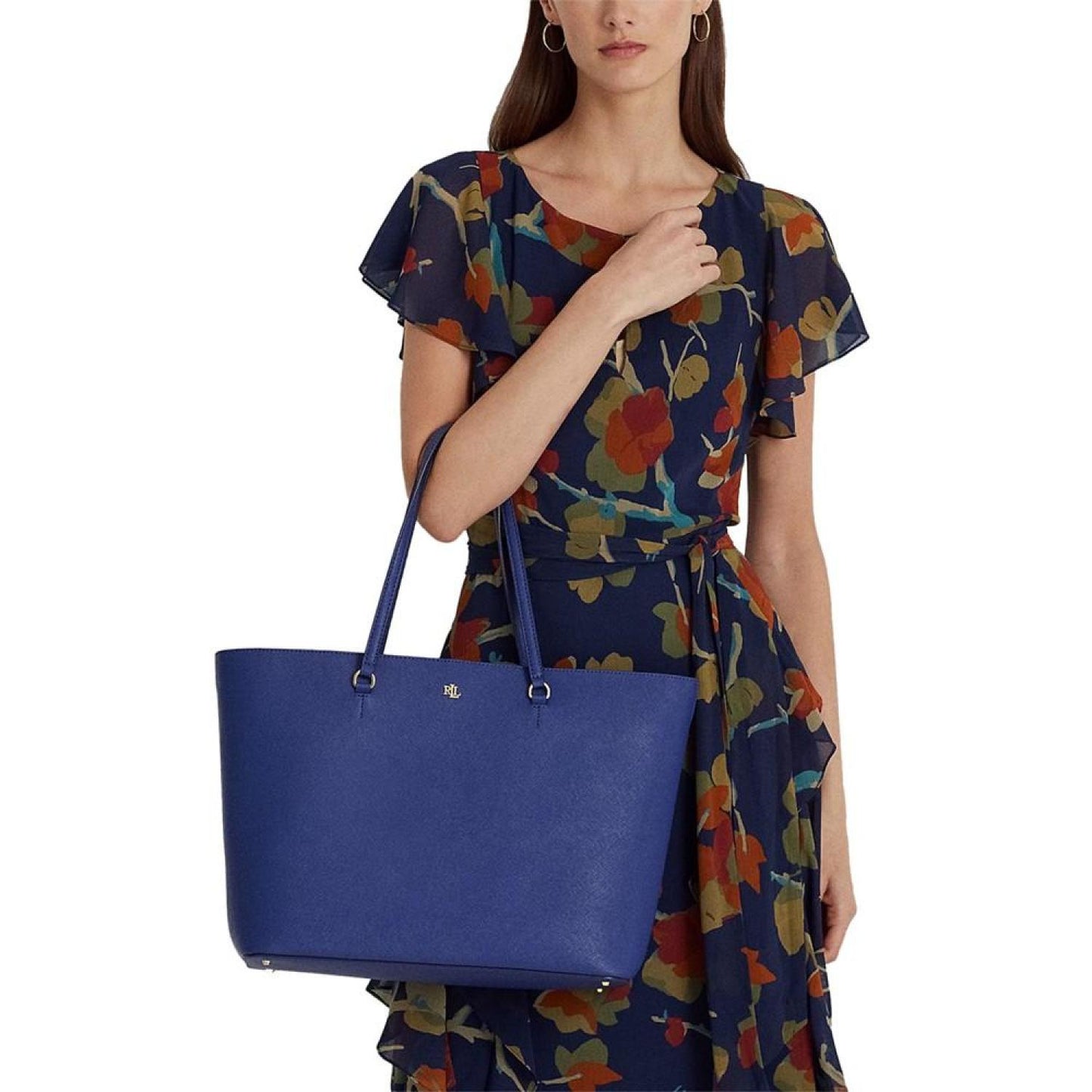 Karly Crosshatch Leather Large Tote