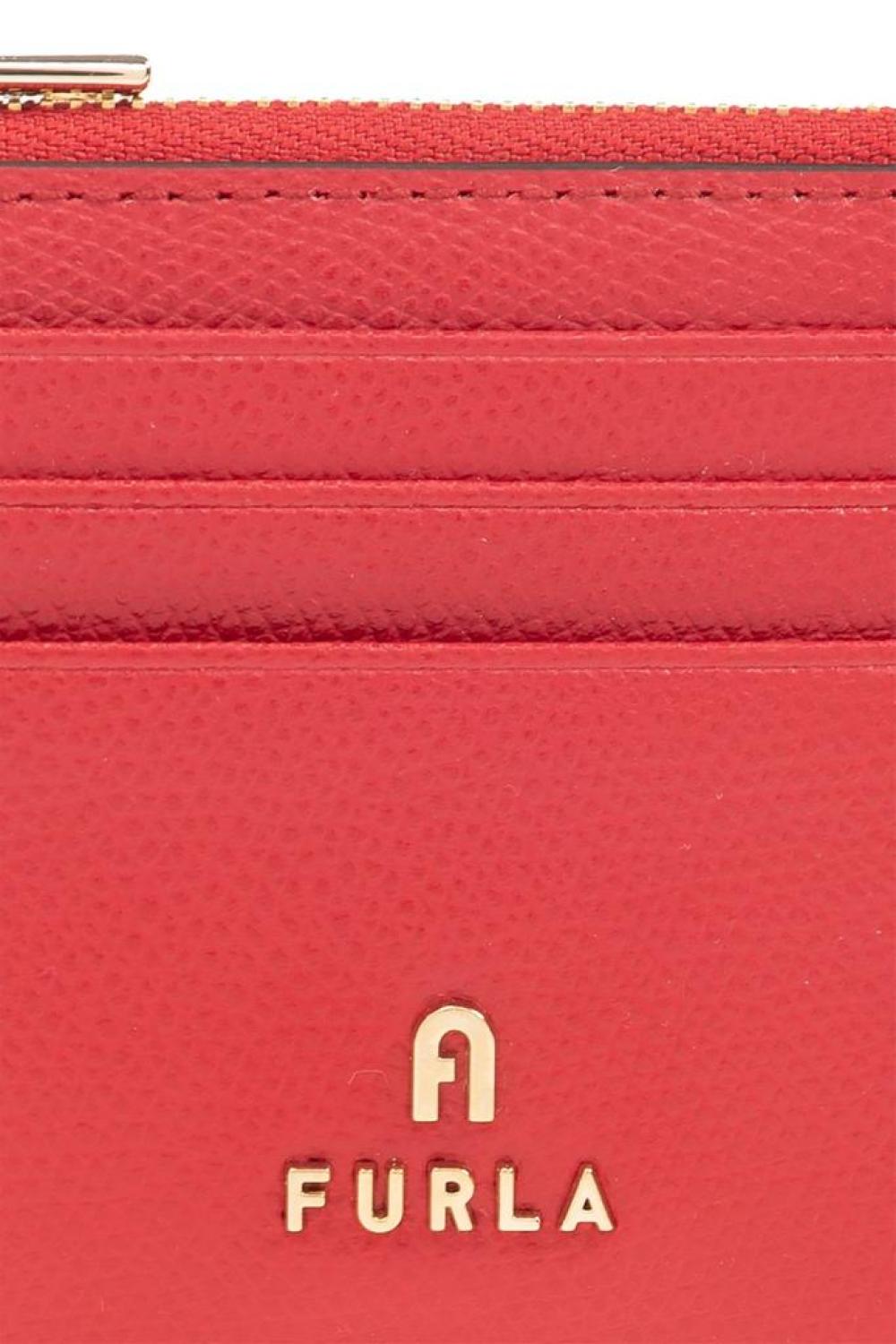 Furla Logo Plaque Zip-Up Card Holder