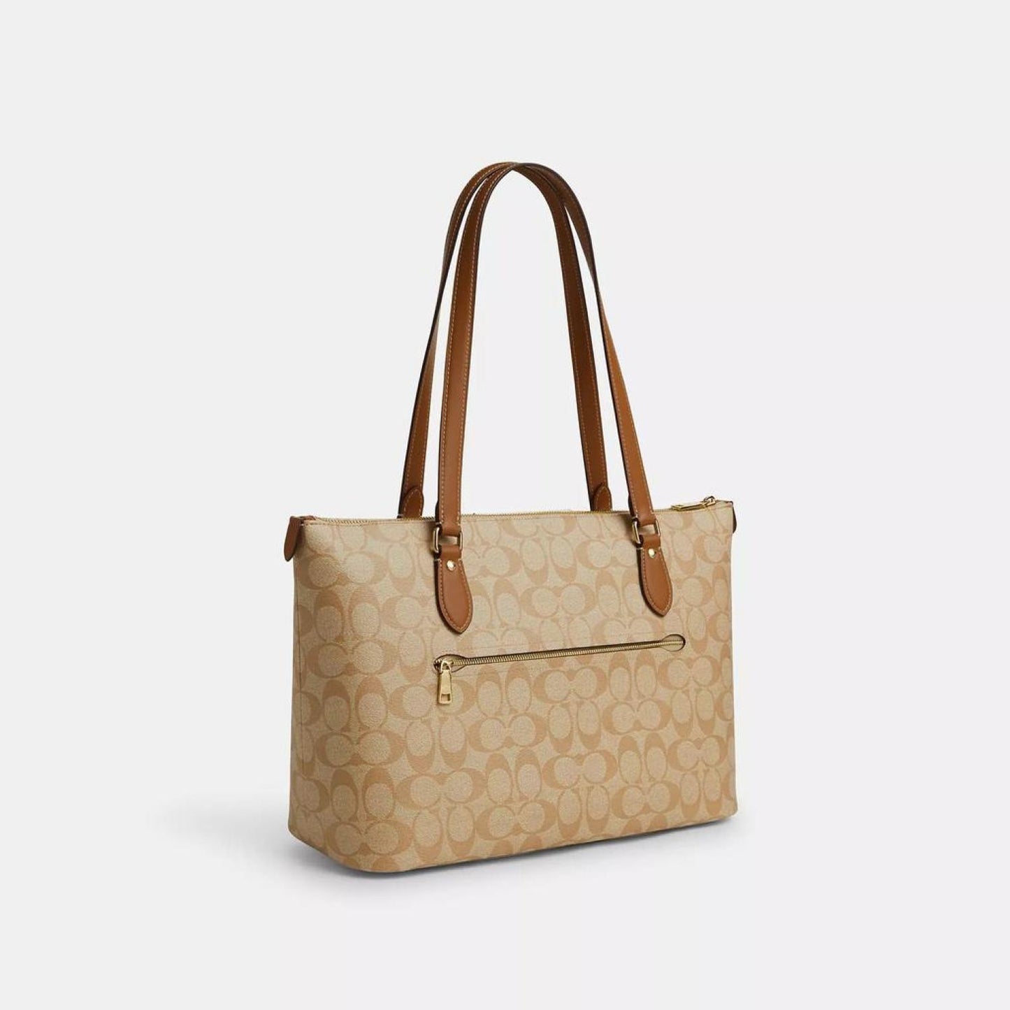 Coach Outlet Gallery Tote In Signature Canvas With Stripe