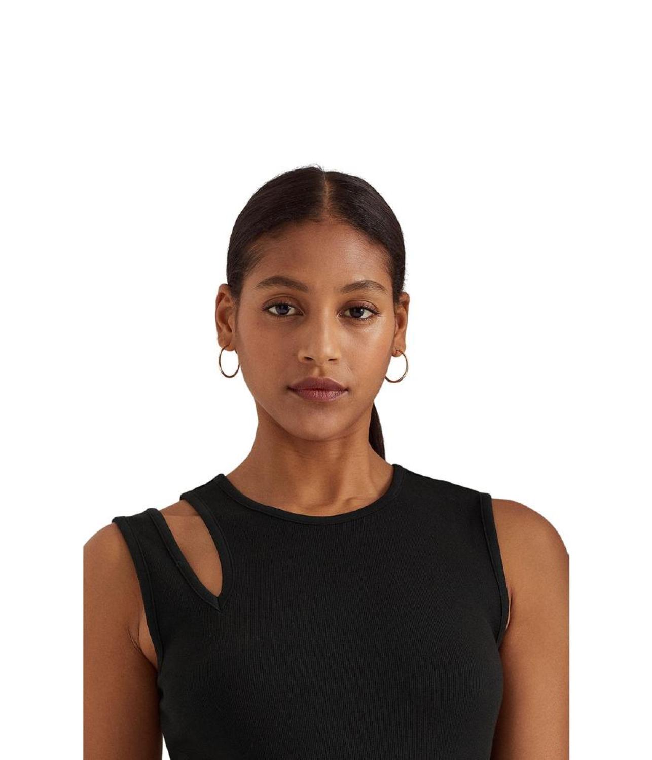 Cotton-Blend Sleeveless Midi Dress