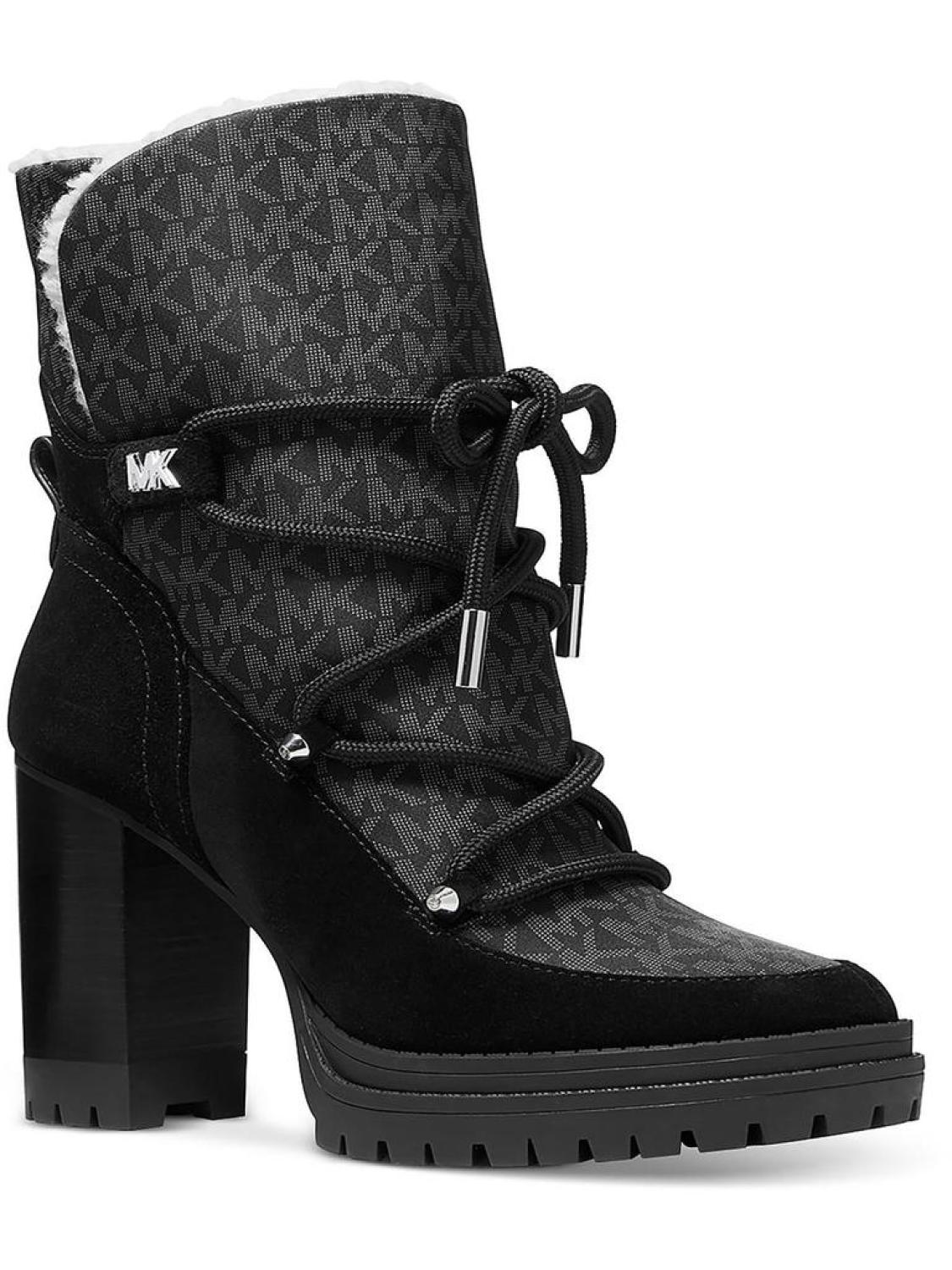 Fur Lined Winter Boots Michael Kors Culver Womens Suede Faux