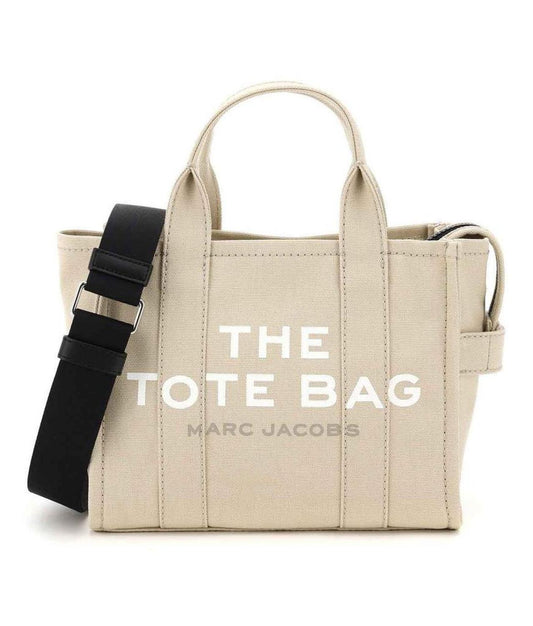 Marc Jacobs Logo Printed Zip-Up Small Tote Bag