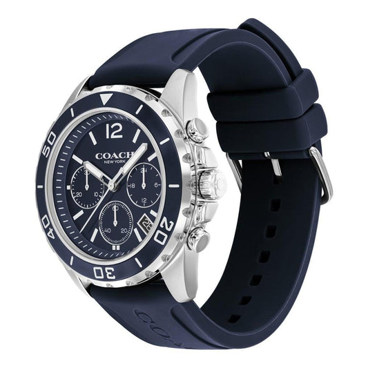 Men's Kent Navy Silicone Strap Watch 44mm
