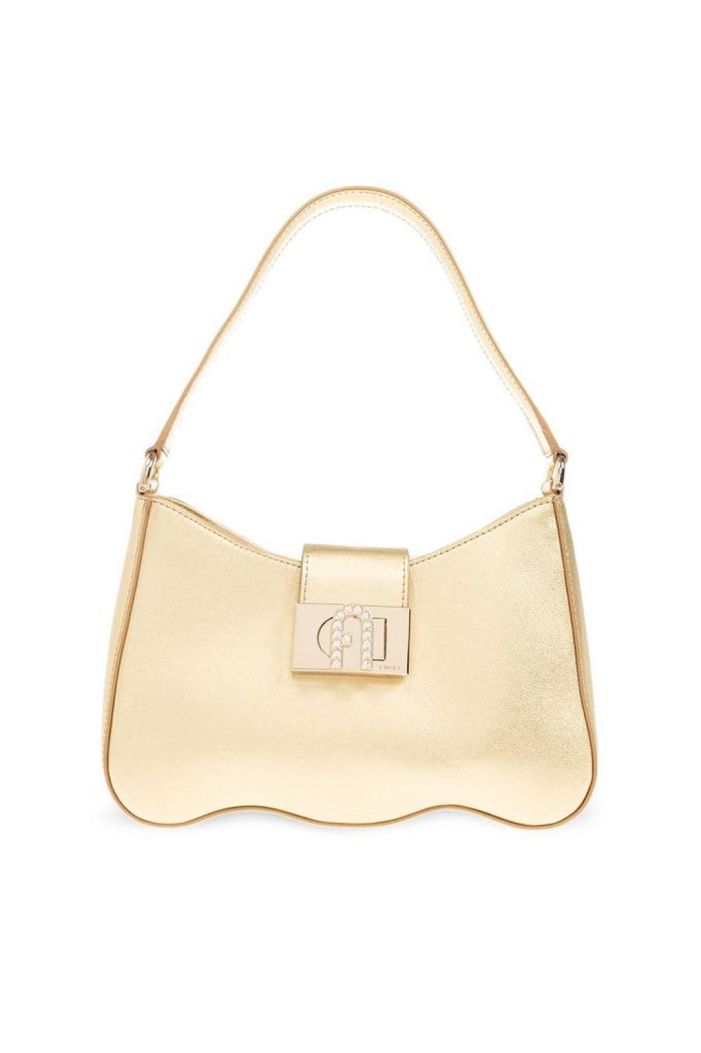 Furla Embellished Logo Engraved Tote Bag