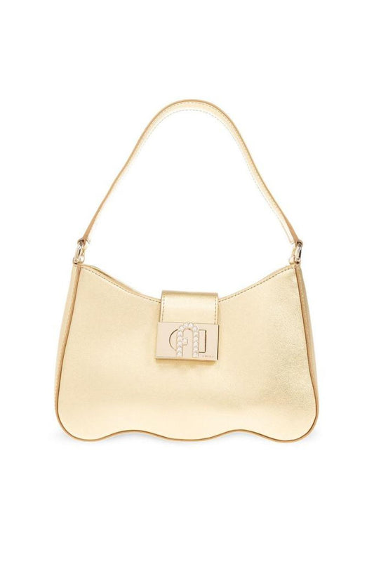 Furla Embellished Logo Engraved Tote Bag