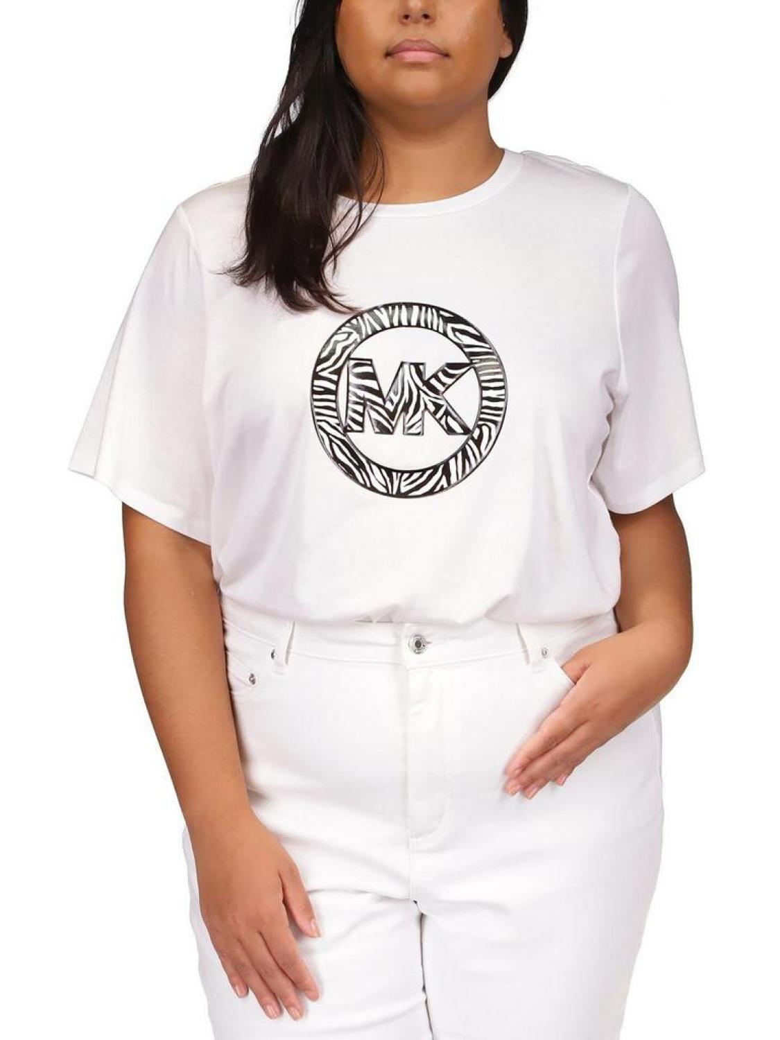 Plus Womens Cotton Logo Graphic T-Shirt