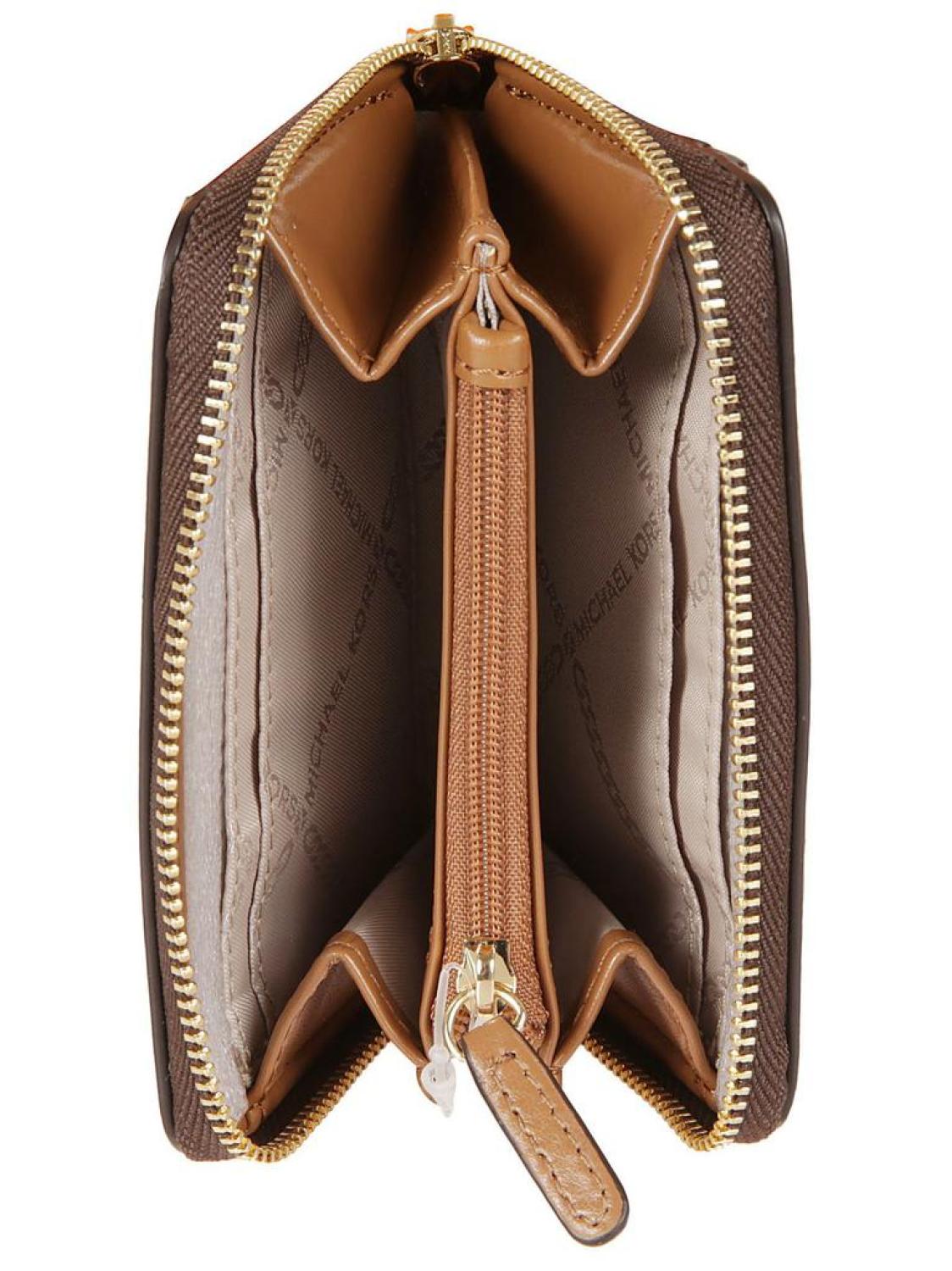 Michael Michael Kors Logo Plaque Zipped Wallet