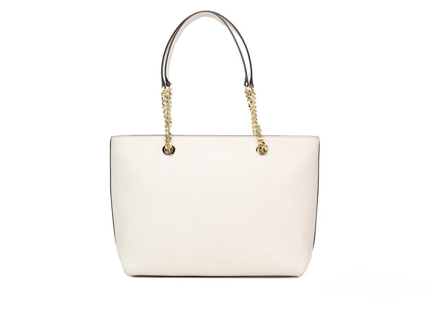 Michael Kors Jet Set Medium Leather Front Pocket Zip Chain Tote Bag Women's Purse
